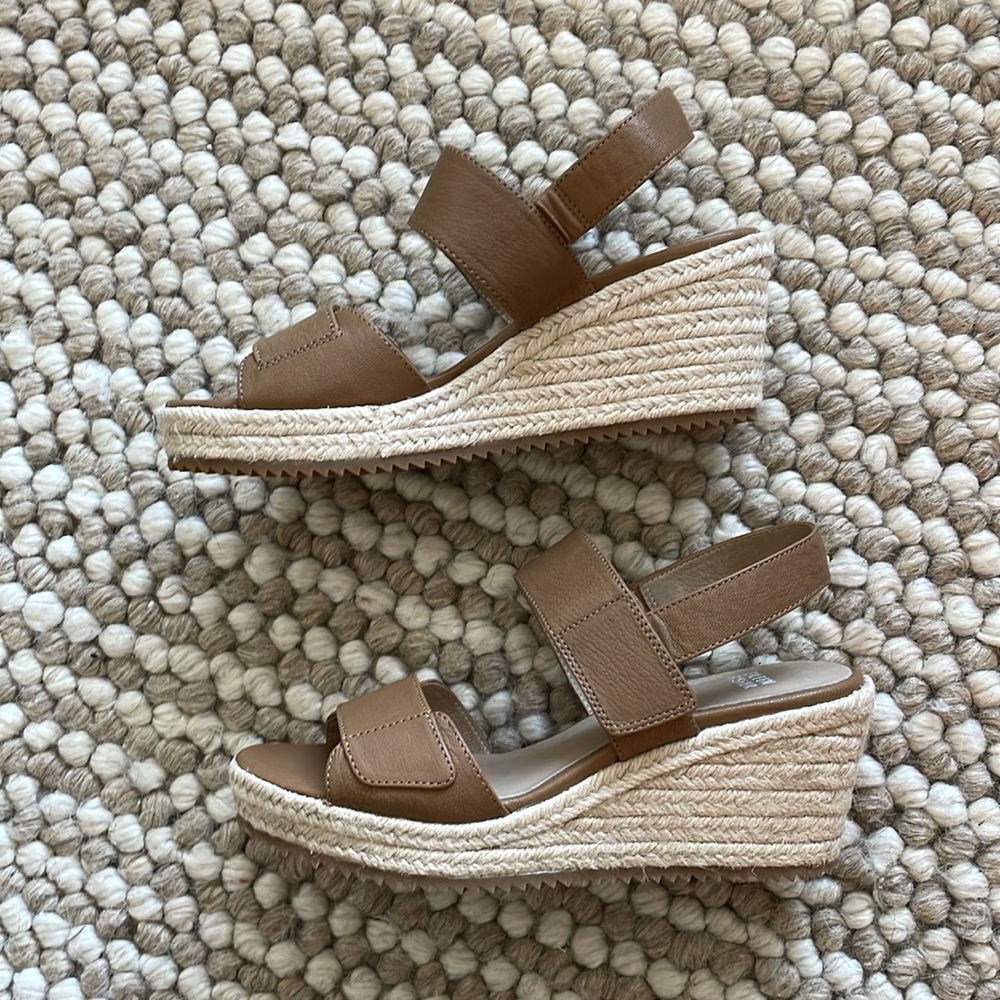 [NEW] Eileen Fisher Winnie Women’s Wedges Espadrille Sandals - Picture 3 of 5